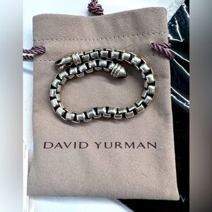 David Yurman sterling silver box bracelet.